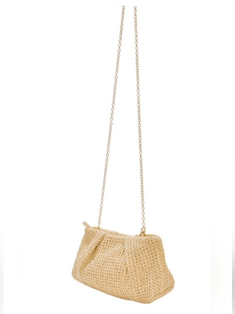 Capittana Woven Beige Straw Clutch - NWT